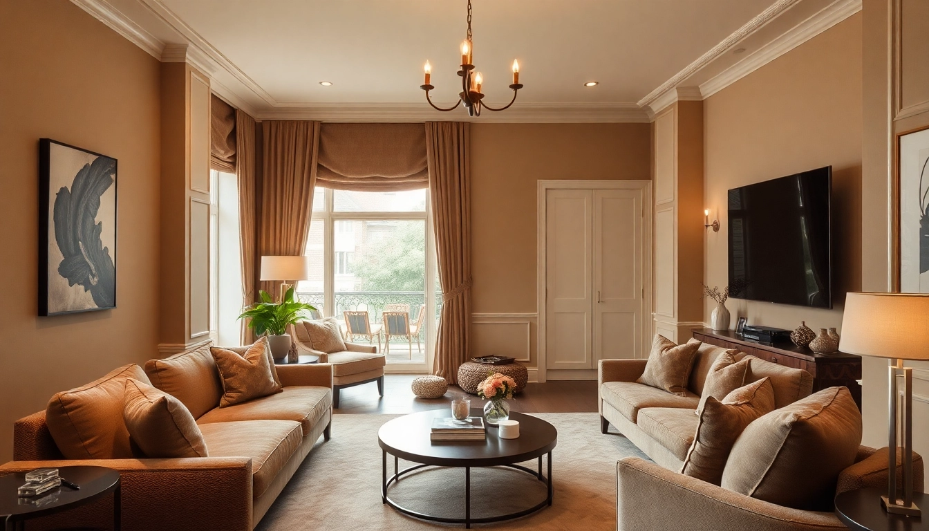 Experience the charm of Bloomsbury with its elegant living space, inviting textures, and warm ambiance.