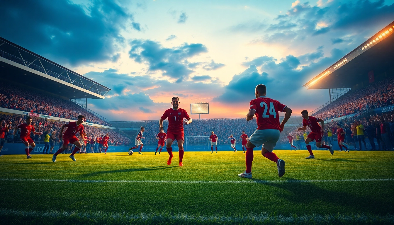 ราคาบอล displayed on a digital scoreboard during an intense football match showcasing player statistics and live updates.