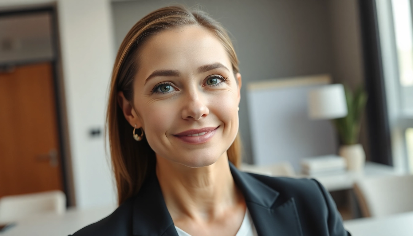 Professional corporate headshots showcasing a confident business executive in a modern office.