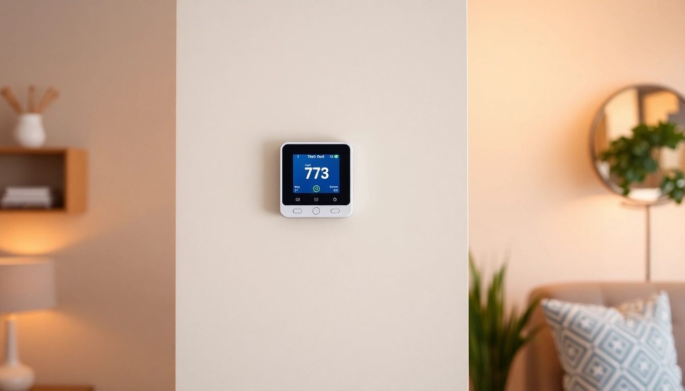 Discover the best wifi thermostat featuring a sleek design and user-friendly display in a modern home.