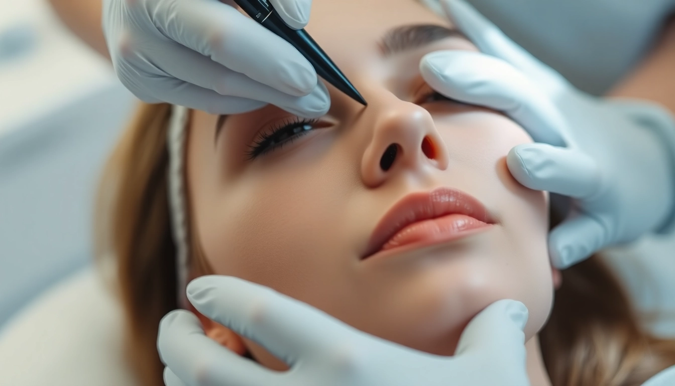 Client receiving a Fett-weg Spritze treatment for body contouring at a modern clinic.