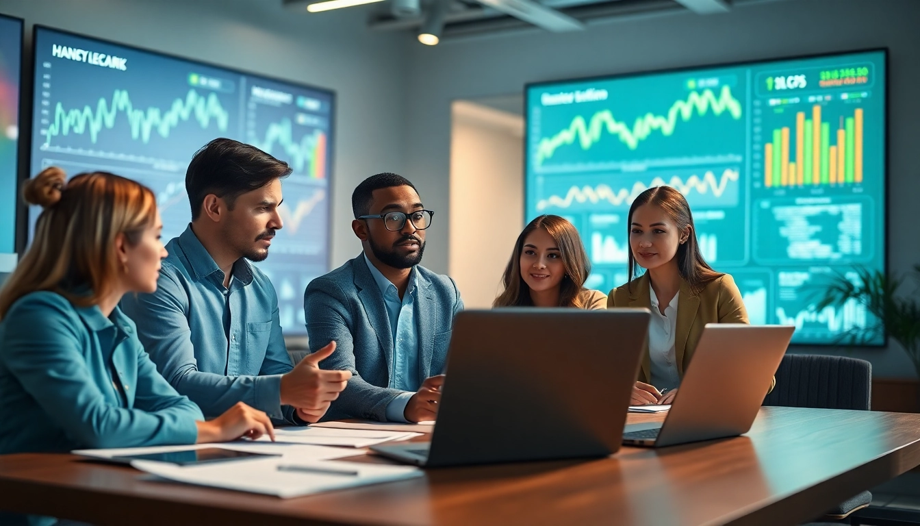 Enhance knowledge around lindy coin investing with a diverse investment team in a modern office.