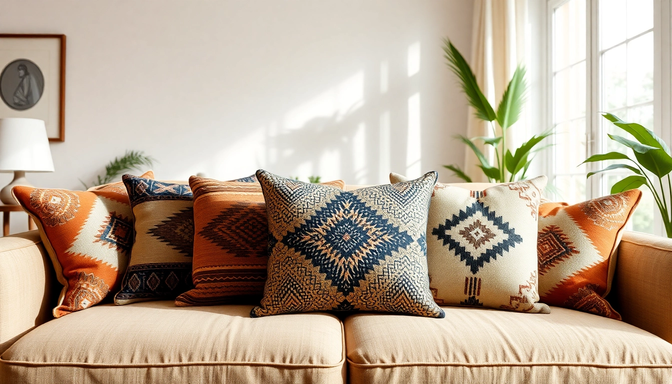 Enhance your home decor with unique Mali Mudcloth Cushion Covers featuring intricate patterns.