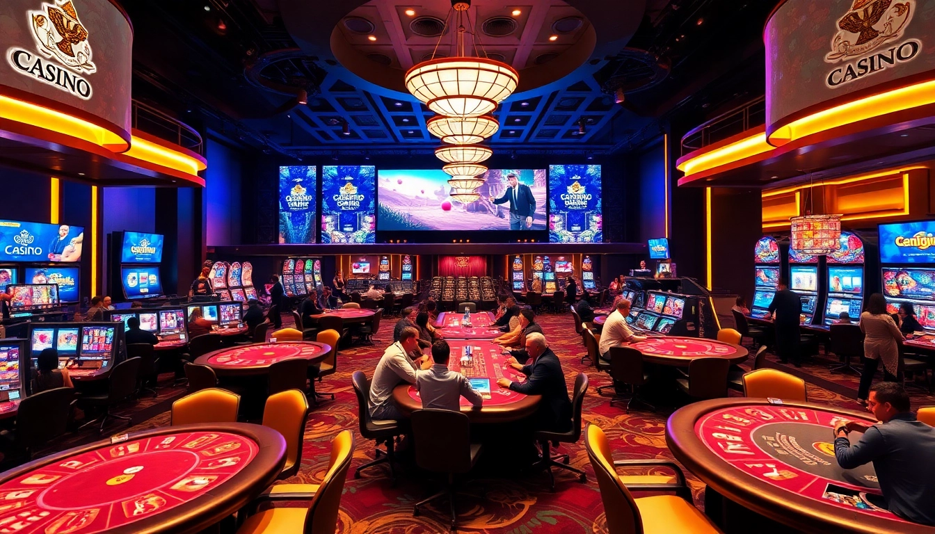 Experience the excitement of online casino Singapore with vibrant gaming tables and a luxurious atmosphere.