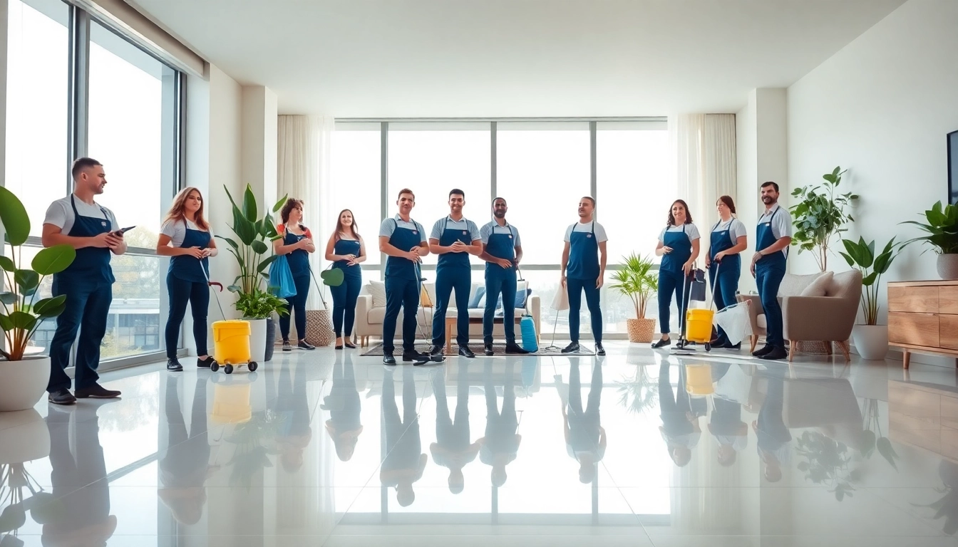 Bond cleaning Brisbane team performing thorough cleaning in a modern apartment setting.
