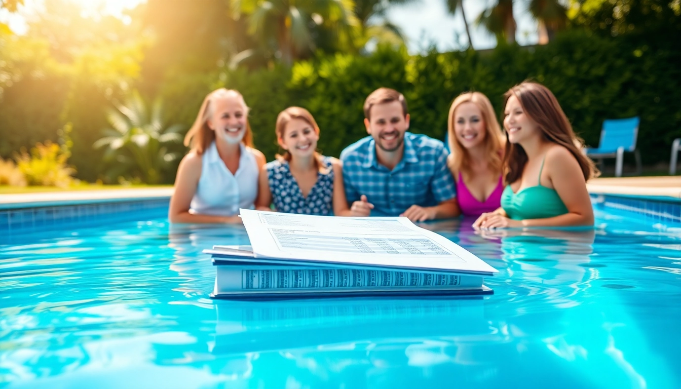 Explore swimming pool financing options while enjoying family time by the poolside.