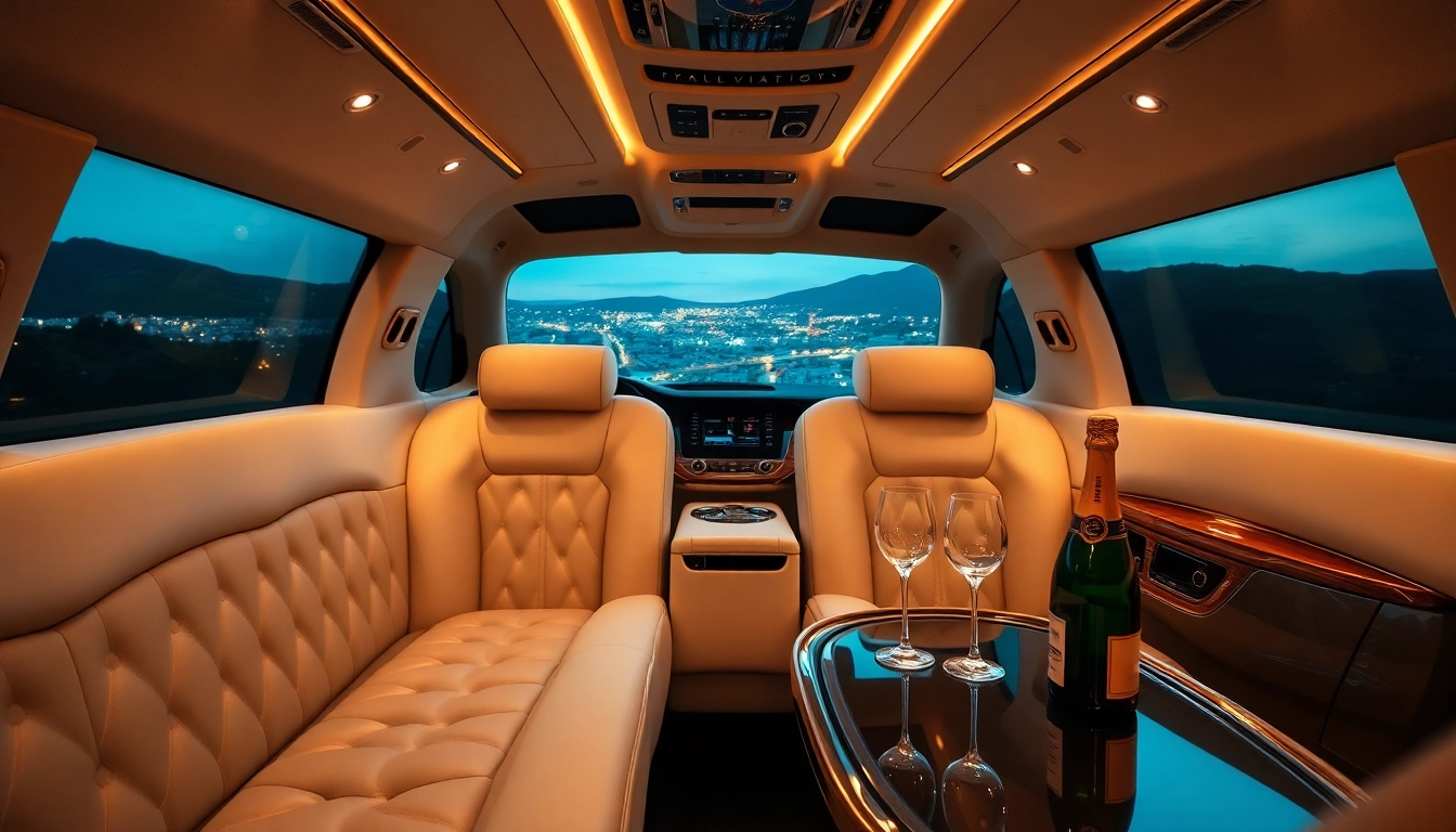 Travel to Cypress in a luxurious limousine showcasing plush interiors and scenic views.