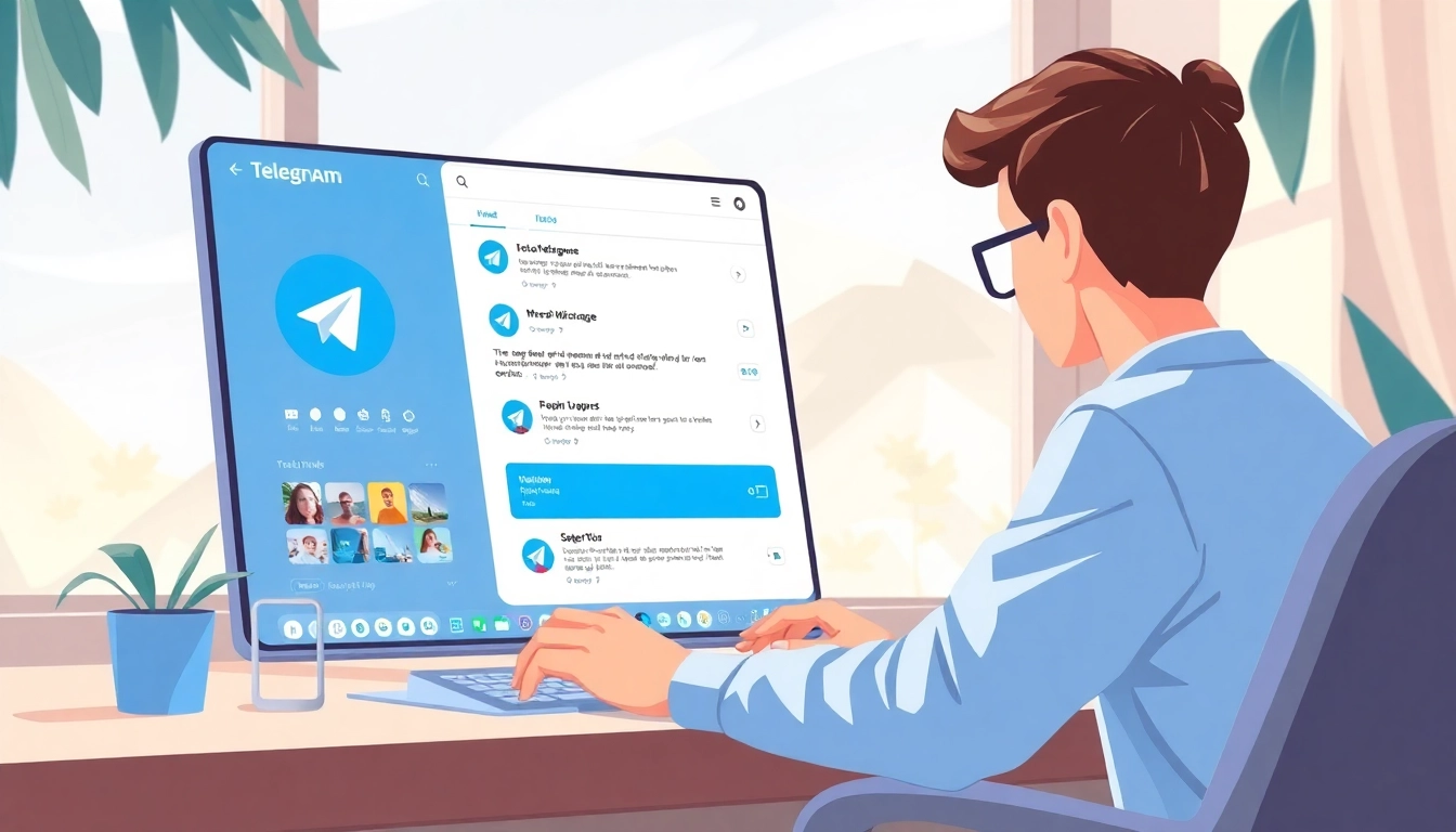 View of the Telegram desktop application interface for telegram电脑版中文, showcasing its user-friendly features.