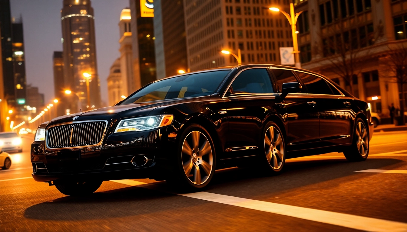 Experience premium car service Atlanta with our luxurious black limousine featuring elegant interiors.