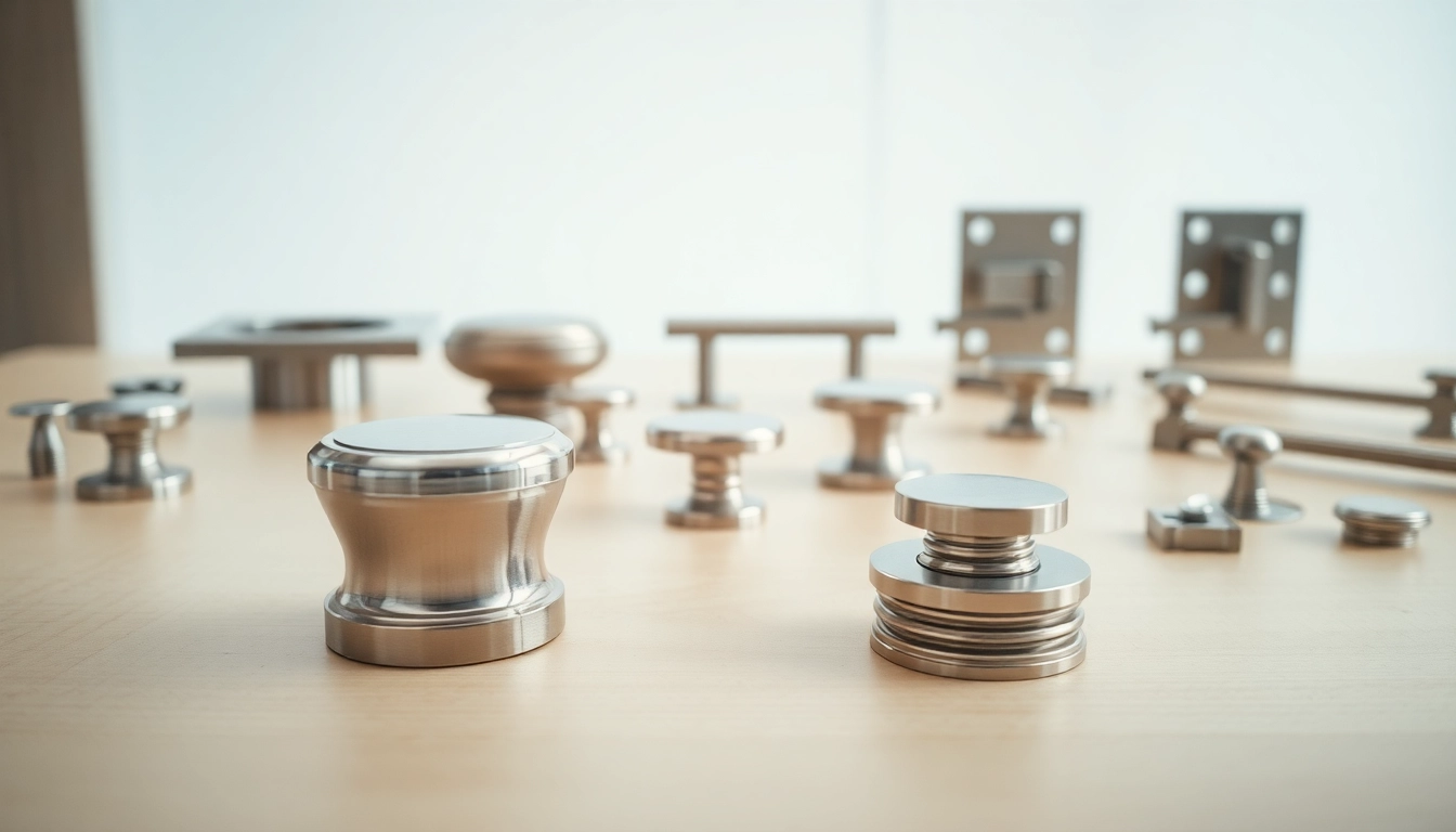 Showcasing premium furniture hardware manufacturers with diverse cabinet knobs and pulls.