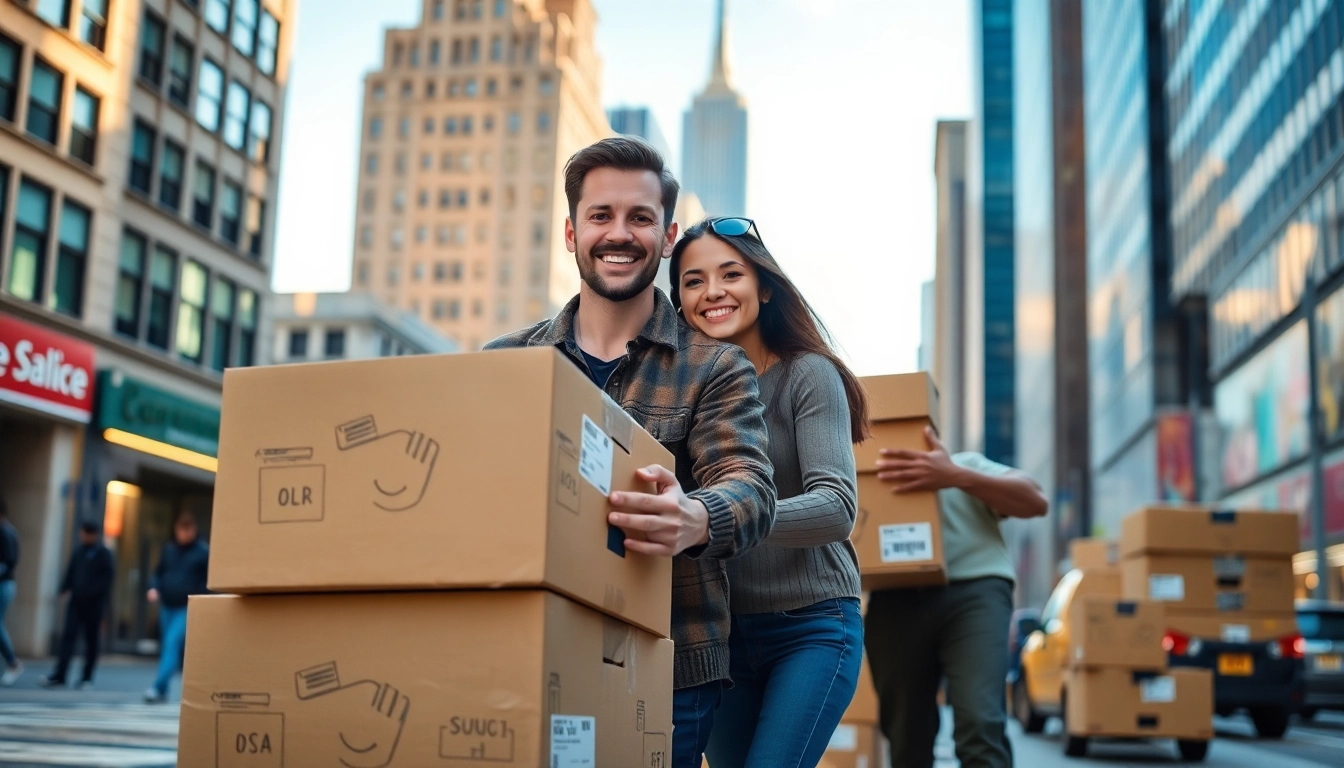 Efficient team of cheap movers nyc assisting a couple with their relocation in New York City.