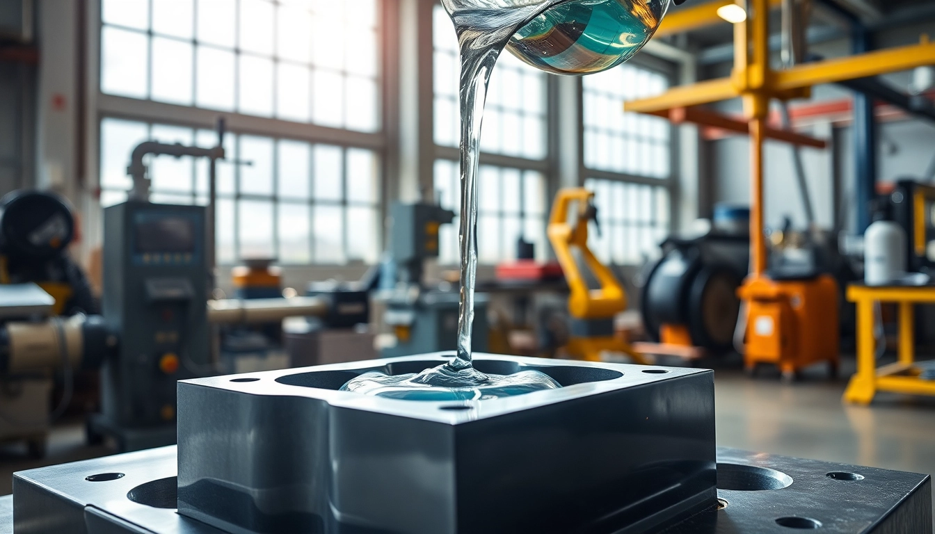 Infusion resins being applied in a professional composite manufacturing setting, showcasing clarity and precision.