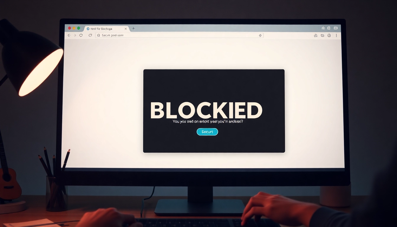 Inatogel access block screen with user confusion, showcasing a security warning detail.