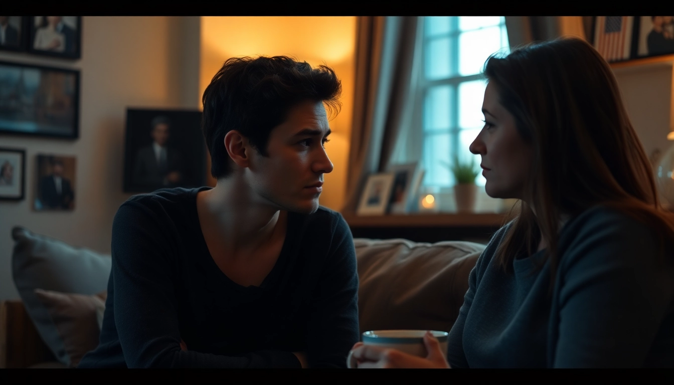 Captivating depiction of an emotional relationship breakup conversation between two individuals.