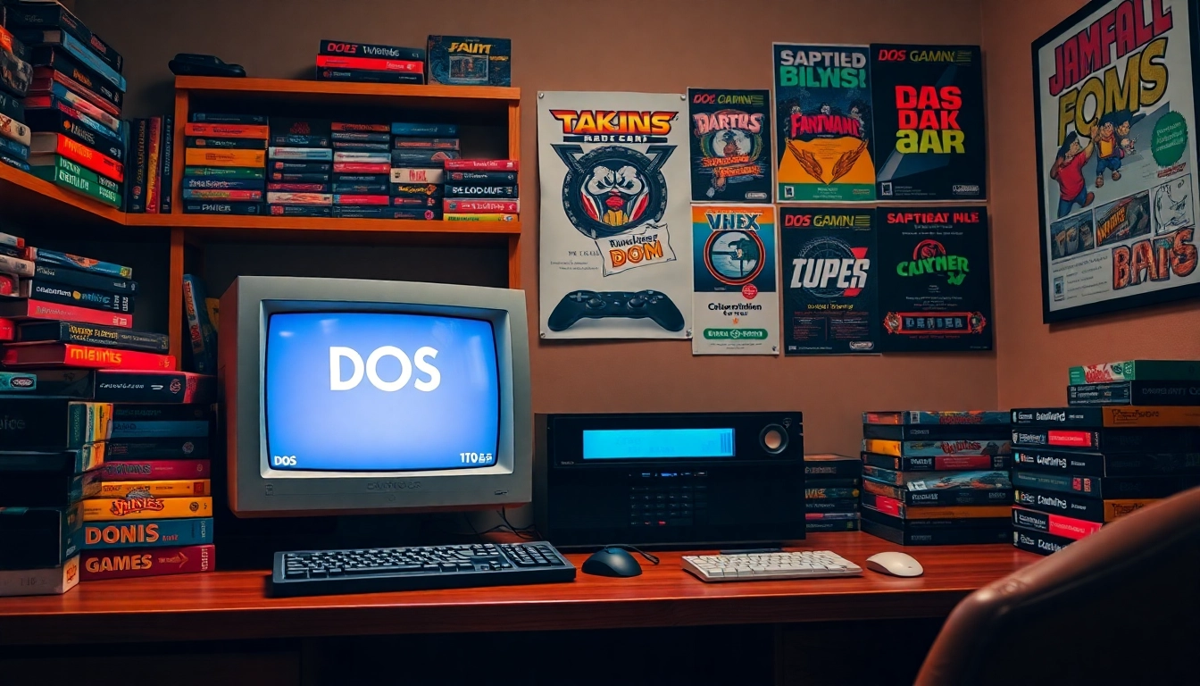 Download dos games download and explore exciting nostalgia in a retro gaming setup.