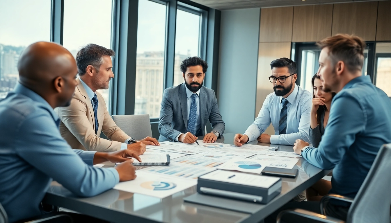Crisis management consultant leading a strategic planning session with a diverse team.