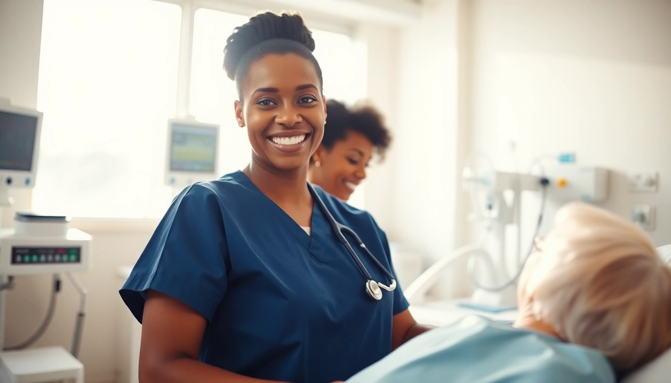 Nurse providing compassionate care, showcasing Alabama Board of Nursing's commitment to healthcare quality.