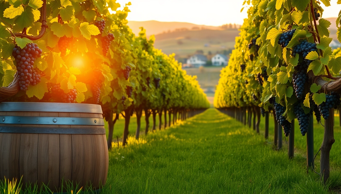 Discover the scenic vineyards of wineries in Clarksburg, showcasing lush grapevines and rustic charm.