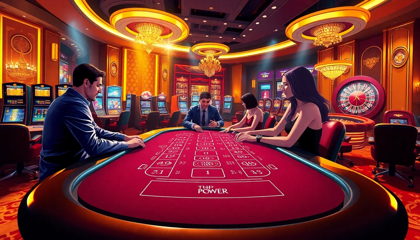 Experience the excitement of TPower casino with engaging Baccarat gameplay in a luxurious setting.