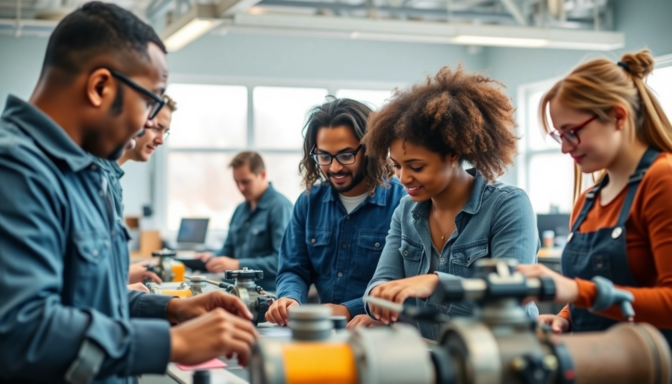 Students engaged in practical learning at a trade school in Tennessee, showcasing hands-on skills.