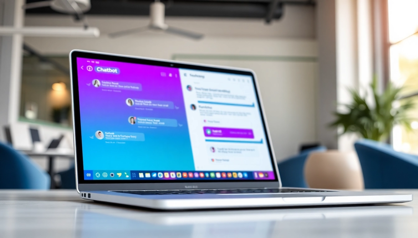 Engage with a chatbot for website in a modern office setting for efficient customer interaction.