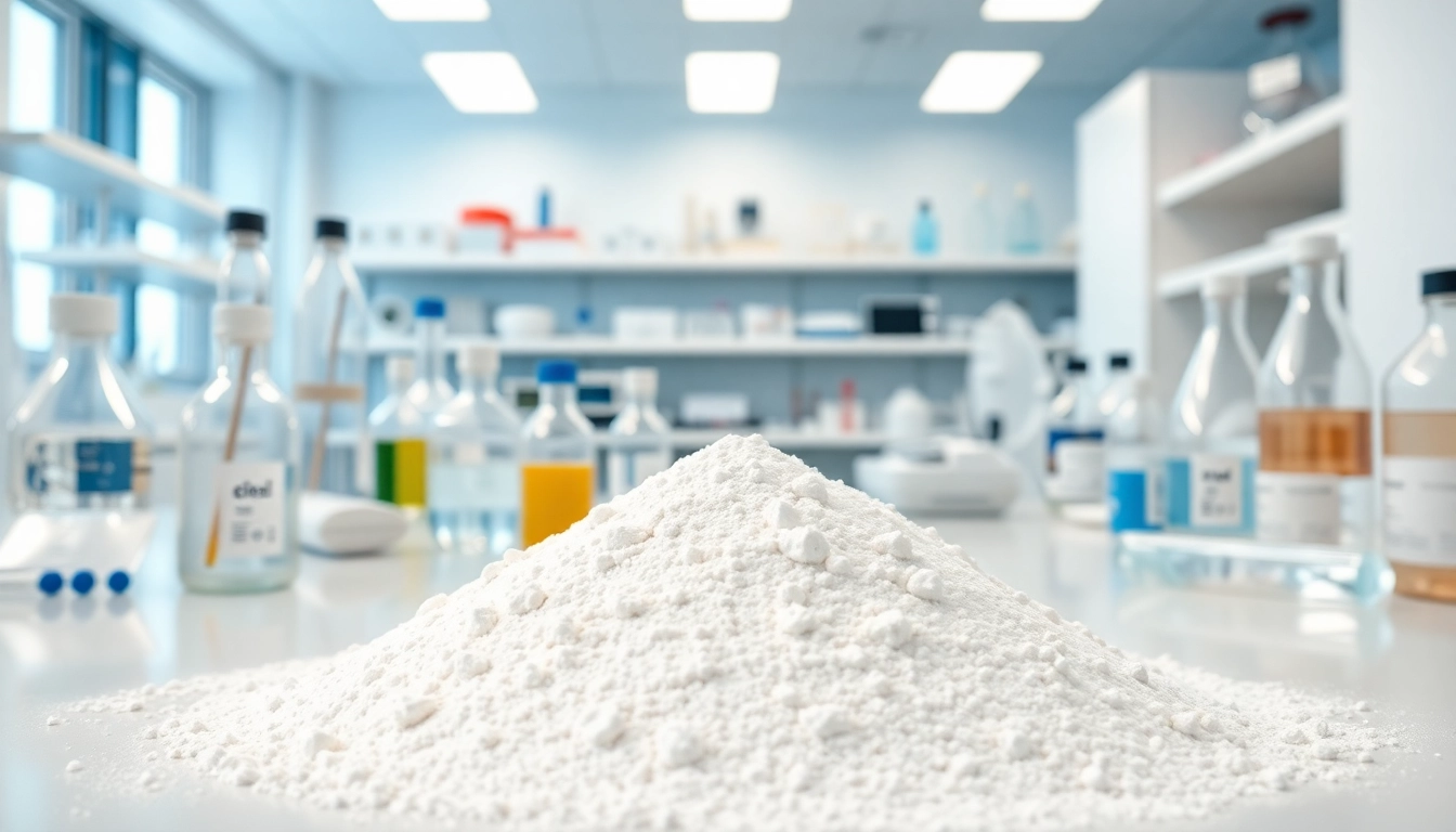 Hydroxyethyl Cellulose being mixed in a professional lab environment, illustrating its formulation process.
