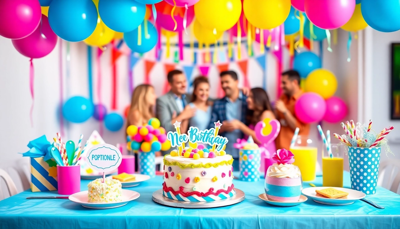 Celebrate a Customizable birthday party with vibrant decorations and personalized elements for an unforgettable experience.