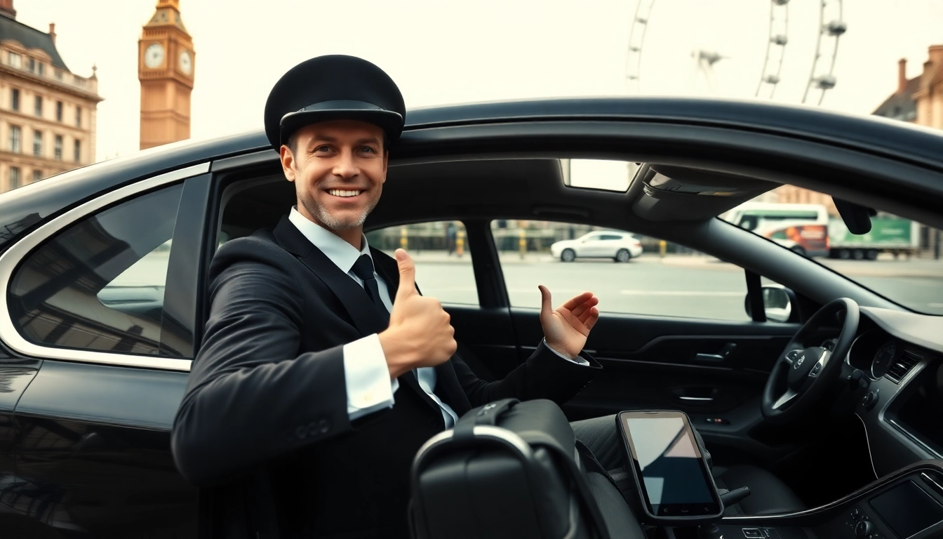 Experience the elegance of a private chauffeur london driving through iconic city landmarks.