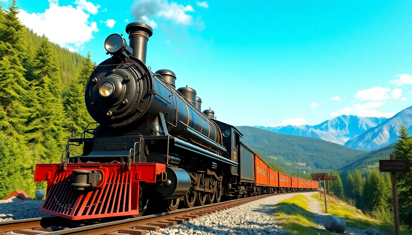 Experience the railroad tycoon download game through this detailed illustration of a vintage locomotive.