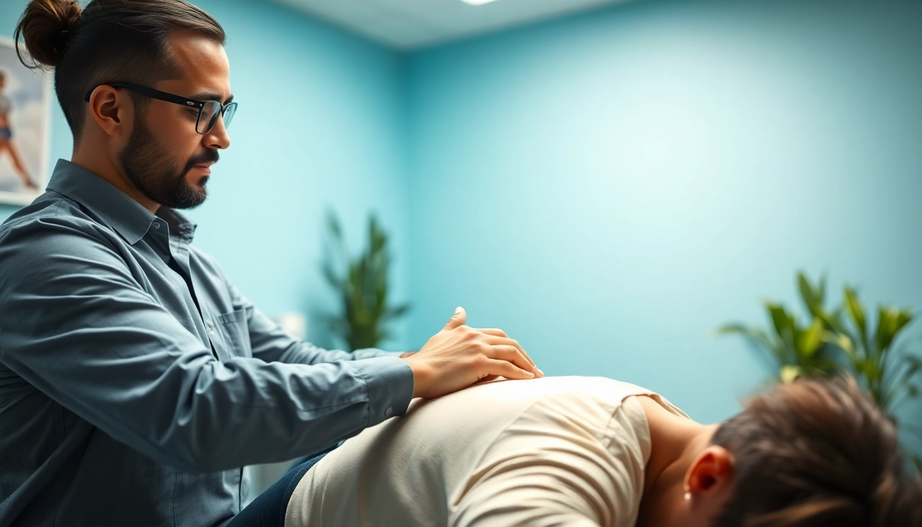 Chiropractor adjusting a patient in a serene clinic environment, showcasing care and professionalism.