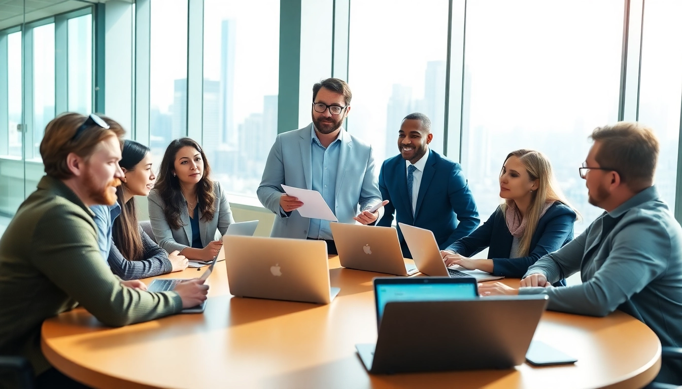 Enhance your efficiency with Managed Services in a vibrant team meeting setting.