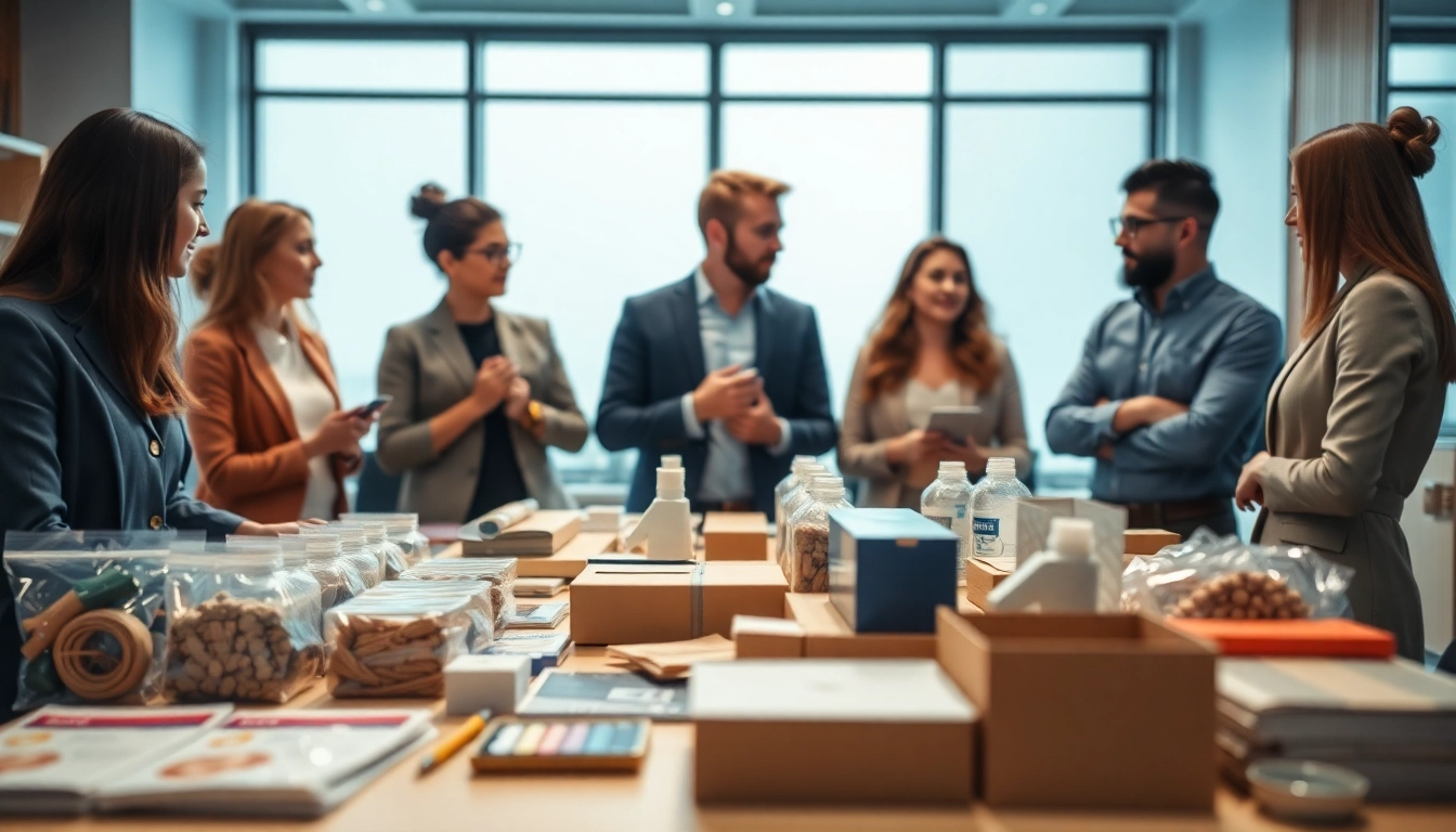 Engaging professionals assessing products in an amazon wholesale business setting.