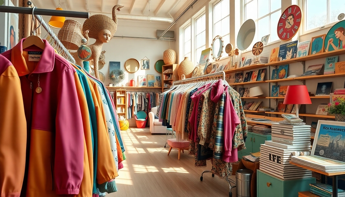 Shop unique vintage finds at a vibrant second hand store Copenhagen showcasing eclectic styles.